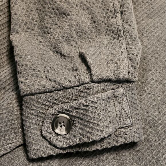 Free People Remi Cord Shirt Jacket Dolman Sleeve Gray Size M - Picture 8 of 10